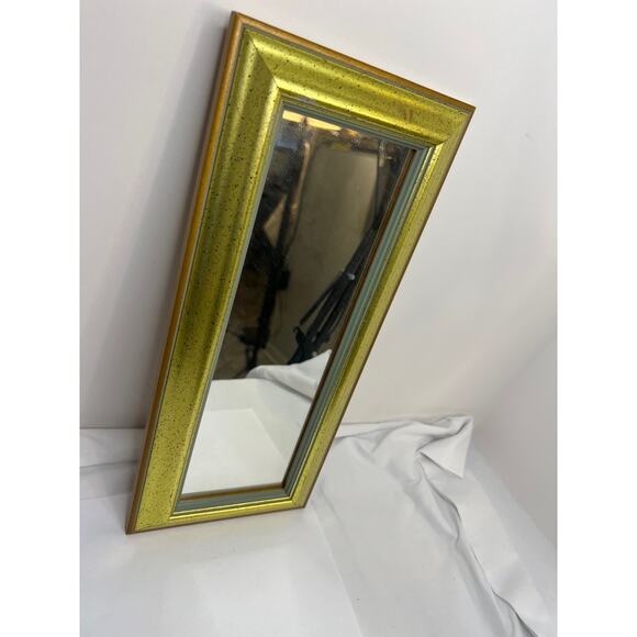 Vintage Ornate Mirror Gold Frame 13x 6 inch - Picture 6 of 7